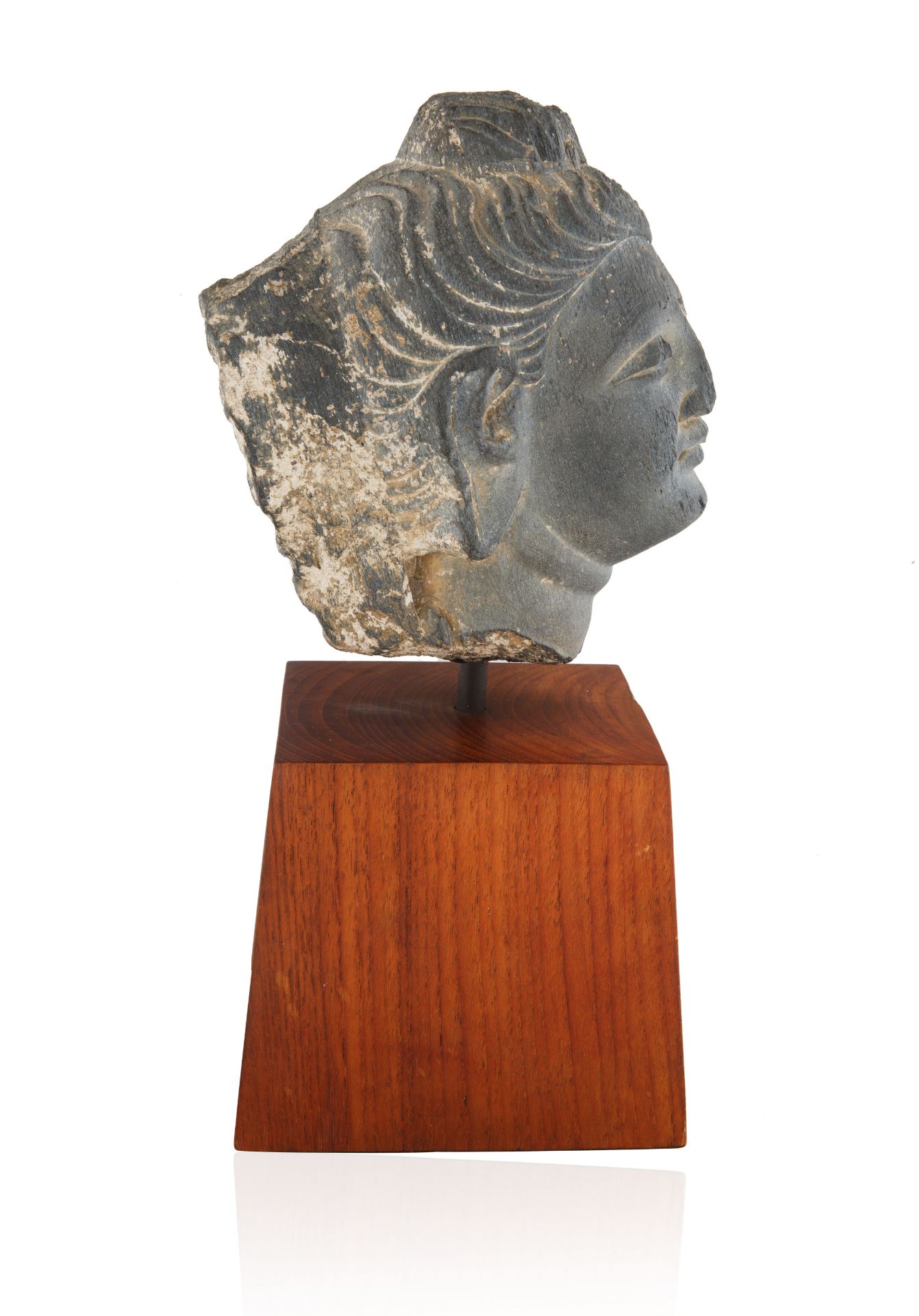 2ND/3RD CENTURY GREY SCHIST HEAD OF BUDDHA - Bild 5 aus 5