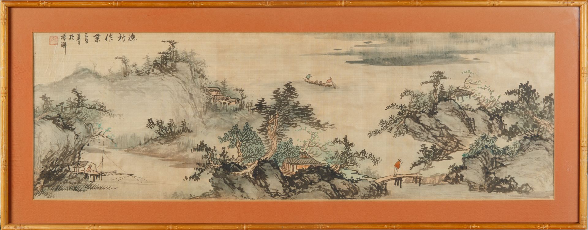 A PAIR OF CHINESE SCHOOL PAINTINGS ON SILK - Bild 6 aus 8