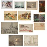 GROUP OF 20TH CENTURY SOVIET DRAWINGS AND PRINTS