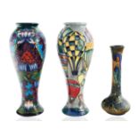 GROUP OF THREE MOORCROFT ECLECTIC VASES