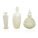 GROUP OF THREE SABINO GLASS PERFUME BOTTLES