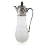 1908-1917 RUSSIAN SILVER-MOUNTED CRYSTAL PITCHER