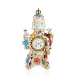 MEISSEN-STYLE PORCELAIN MANTLE CLOCK