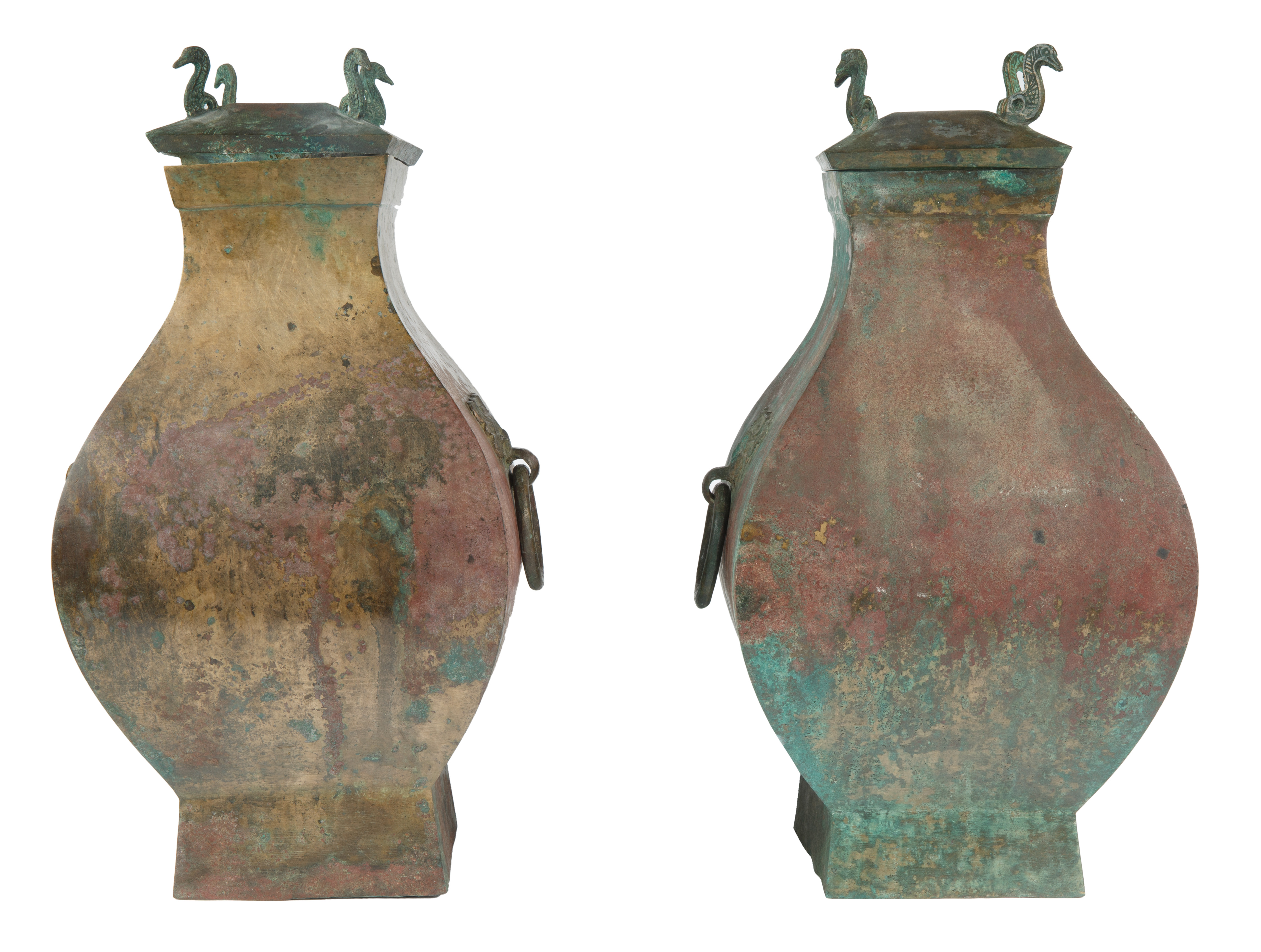 HAN DYNASTY FANGHU BRONZE RITUAL VESSELS AND COVERS - Bild 3 aus 6