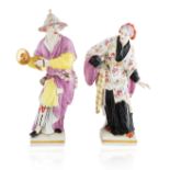 PAIR OF KPM-STYLE PORCELAIN CHINESE FIGURINES