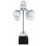 A ROBERT SONNEMAN CHROME MOLECULE TABLE LAMP