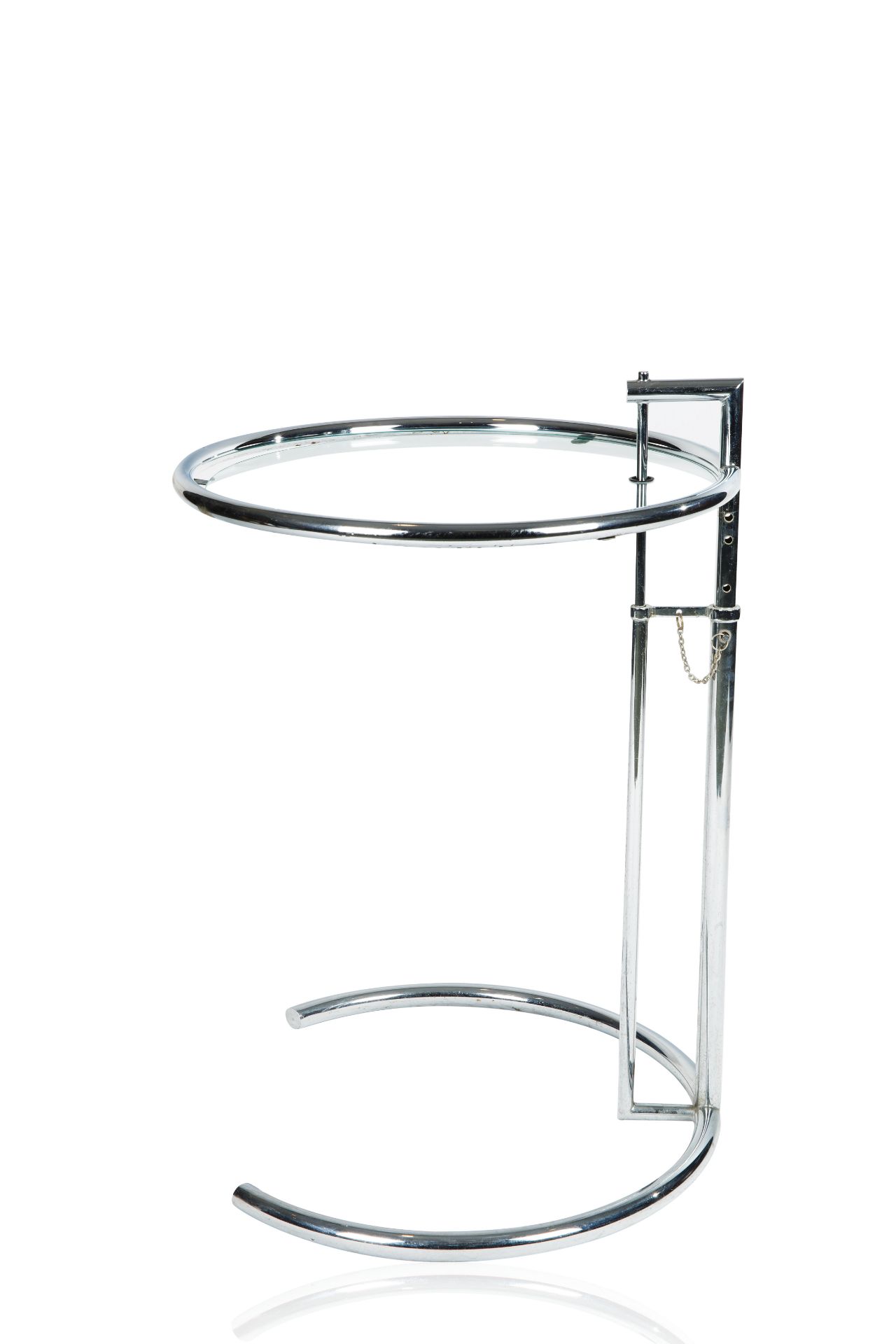 A EILEEN GRAY E1027 CHROME AND GLASS SIDE TABLE - Image 3 of 4