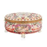 LATE 19TH CENTURY CAPODIMONTE PORCELAIN VANITY BOX