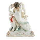 19TH CENTURY MEISSEN PORCELAIN NYMPH AND LOVER