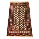 VINTAGE 5' X 3' HAND-KNOTTED BOKHARA KILIM RUG