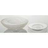 LALIQUE CHERRIES BOWL AND MARIENTHAL PLATE