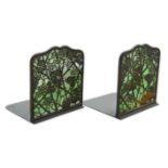 PAIR OF TIFFANY STUDIOS 'GRAPEVINE' BOOKENDS