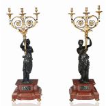 A PAIR OF NEOCLASSICAL REVIVAL CANDELABRAS