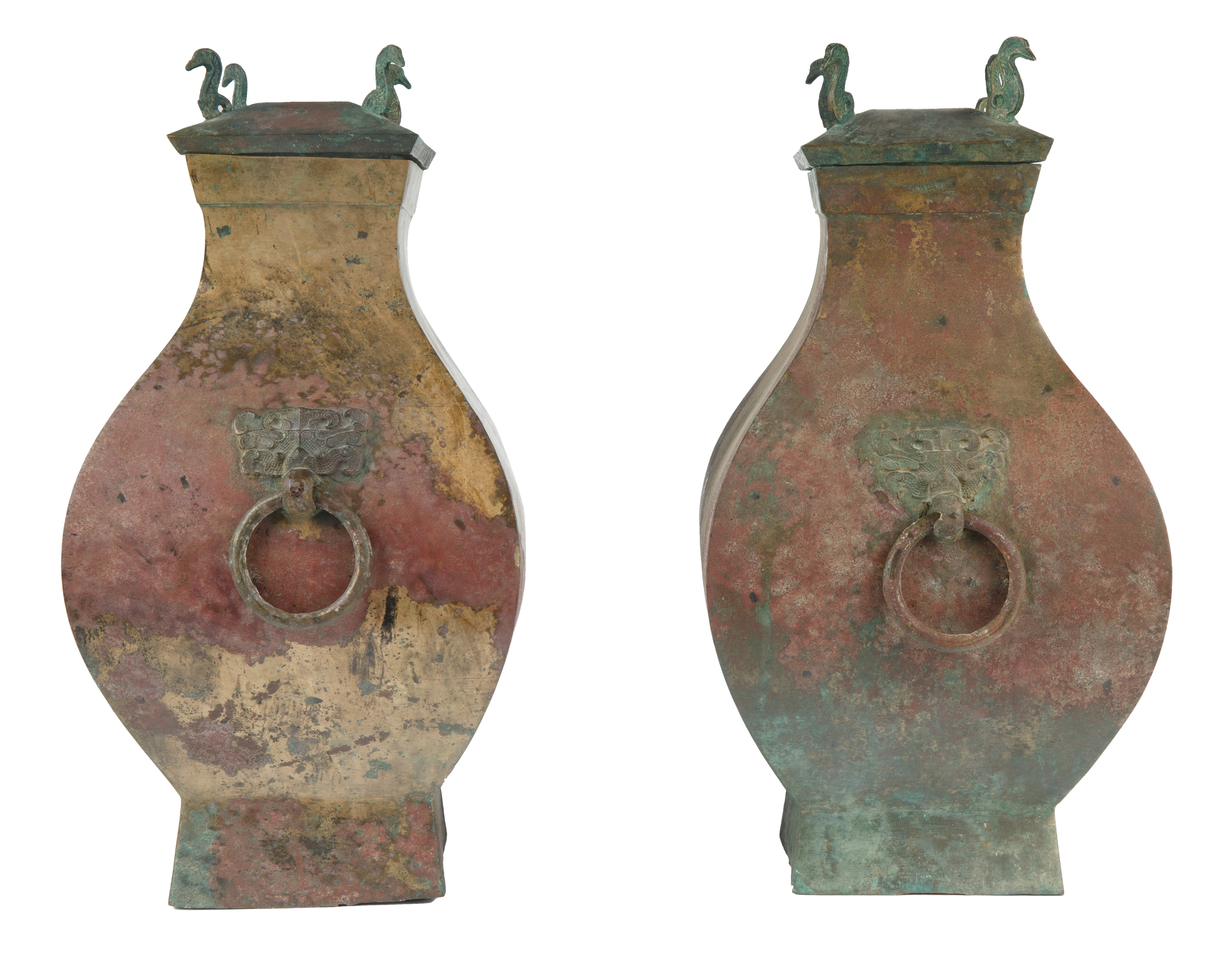 HAN DYNASTY FANGHU BRONZE RITUAL VESSELS AND COVERS - Bild 4 aus 6