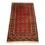 VINTAGE 6 1/2' X 10 1/4' BOKHARA KILIM RUG