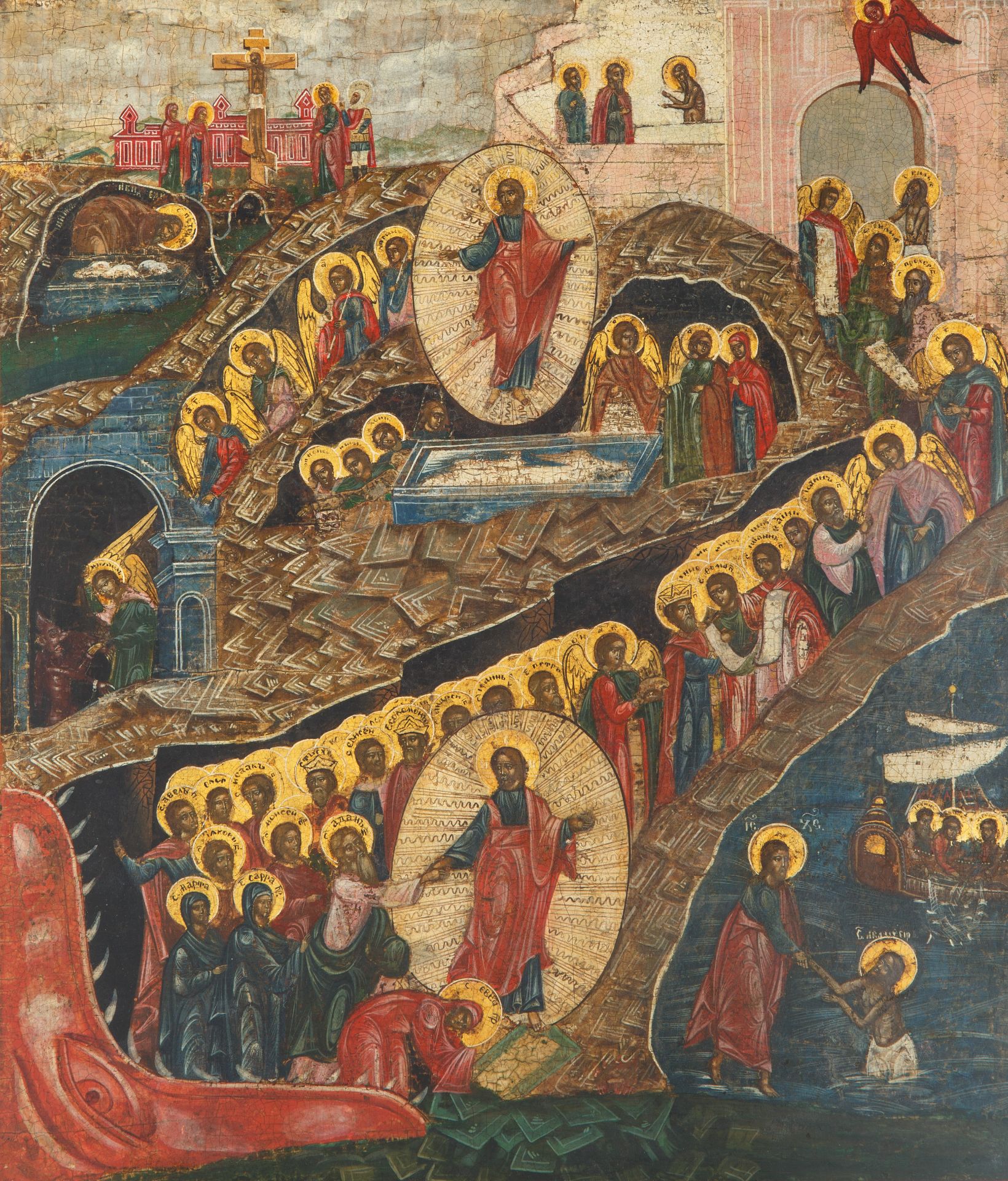19TH CENTURY RESURRECTION RUSSIAN ICON - Bild 2 aus 5