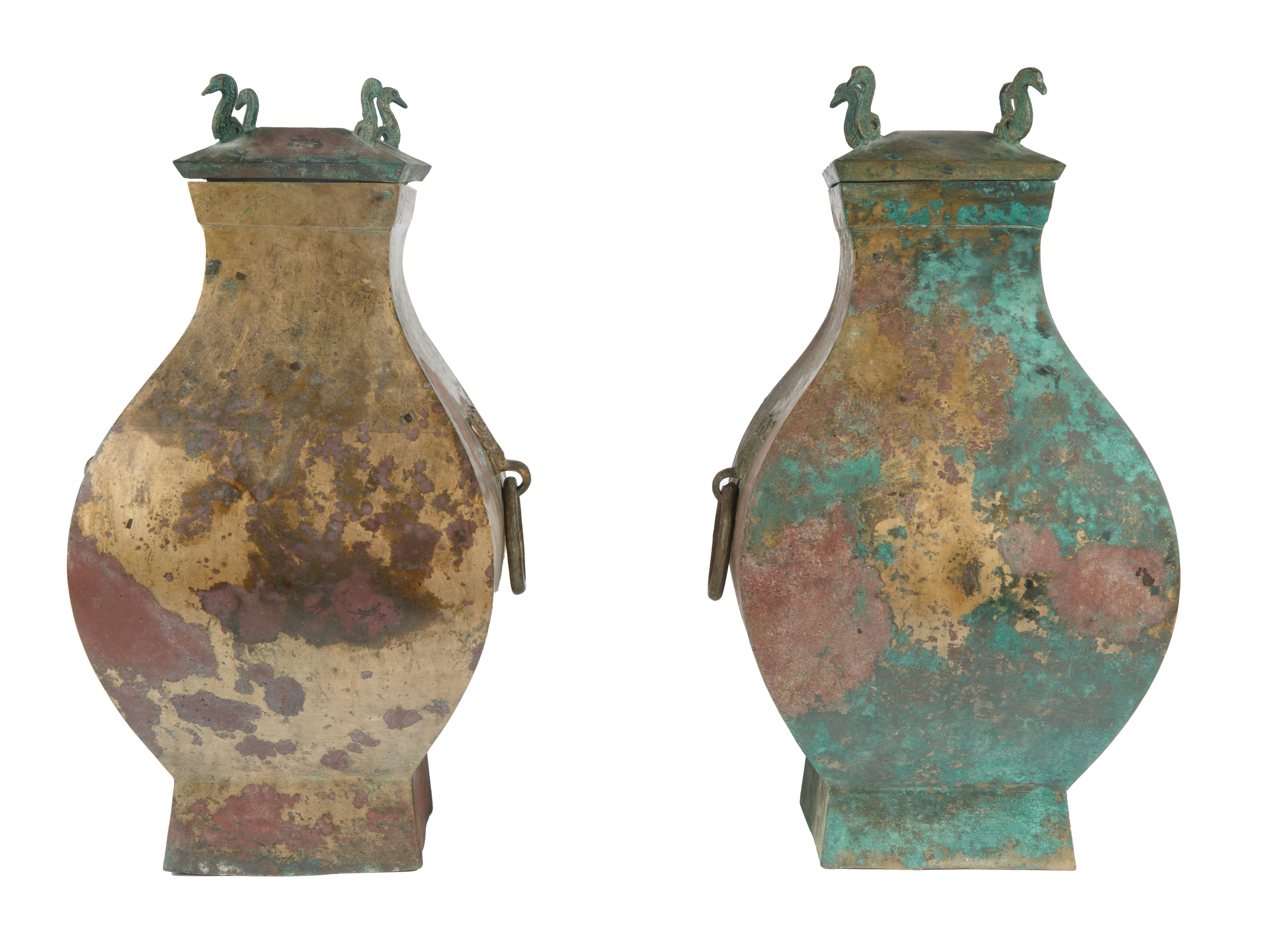 HAN DYNASTY FANGHU BRONZE RITUAL VESSELS AND COVERS - Bild 5 aus 6