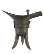 A CHINESE ARCHAIC-STYLE JUE RITUAL WINE VESSEL