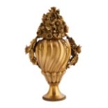 A BRONZE POTPOURRI URN