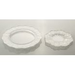 PAIR OF LALIQUE HONFLEUR NESTED DISHES