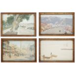 FOUR LANDSCAPES BY IVAN KALMYKOV (RUSSIAN 1866-1925)