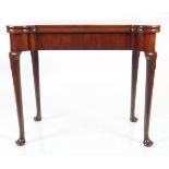 GEORGE II RED WALNUT GAMES TABLE