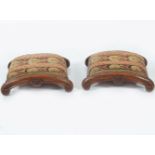 PAIR OF REGENCY MAHOGANY FOOTSTOOLS