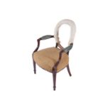 HEPPLEWHITE OPEN ARMED ELBOW CHAIR, circa 1790