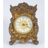 19TH-CENTURY ROCOCO GILT METAL CLOCK