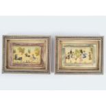 PAIR OF INDO-PERSIAN MINIATURE PAINTINGS