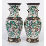 PAIR OF19TH-CENTURY CHINESE CRACKLEGLAZE VASES