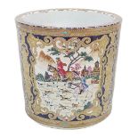 LARGE CHINESE PORCELAIN POLYCHROME JARDINIERE