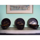 GROUP OF 3 JAPANESE LACQUERED BOWLS