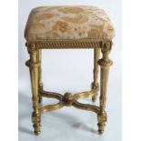 19TH-CENTURY CARVED GILTWOOD STOOL