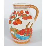 CLARICE CLIFF POLYCHROME JUG