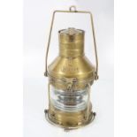 19TH-CENTURY BRASS SHIP'S LIGHT