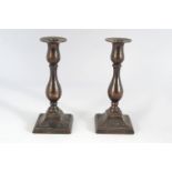 PAIR OF 18TH-CENTURY BRONZE CANDLESTICKS