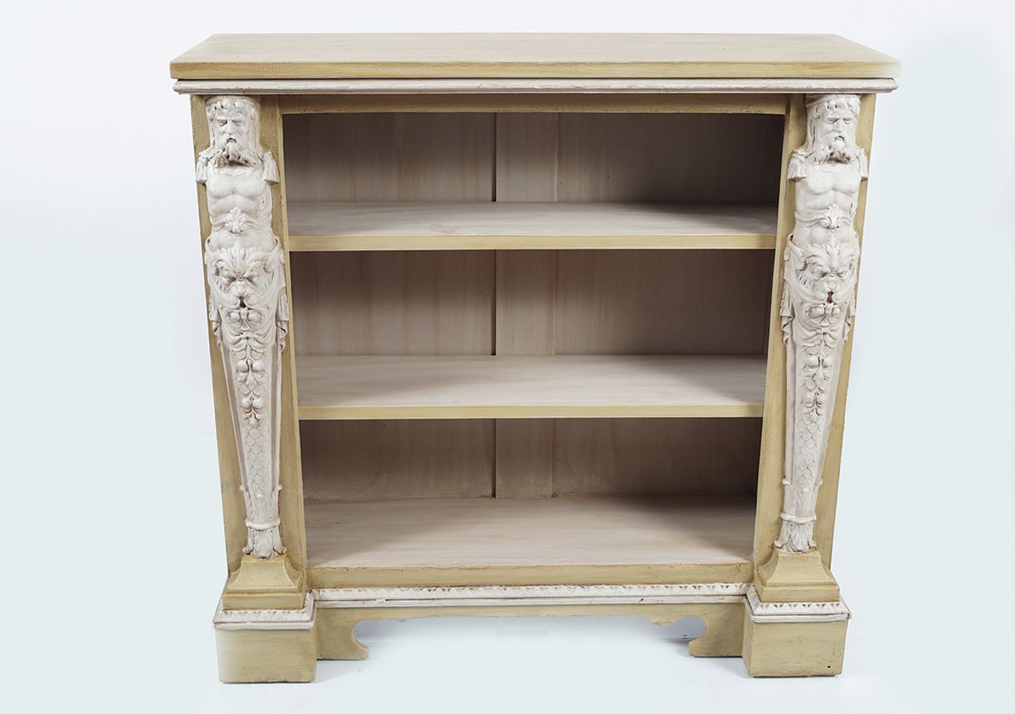 PAIR 19TH-CENTURY CARVED OPEN BOOKCASES