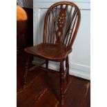 19TH-CENTURY HOOPED BACK KITCHEN CHAIR