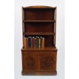 GEORGE III STYLE MAHOGANY WATERFALL BOOKCASE