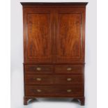 19TH-CENTURY MAHOGANY AND SATINWOOD BLANKET CHEST
