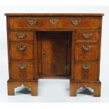 GEORGE III STYLE WALNUT KNEEHOLE DESK