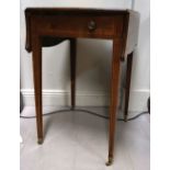 GEORGE III PERIOD BOXWOOD INLAID PEMBROKE TABLE