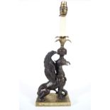 19TH-CENTURY BRONZE GRIFFIN LIGHT