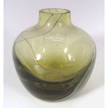 HEAVY CUT GLASS VASE