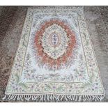 KASHMIRI SILK CREWEL WORK RUG