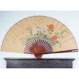 LARGE CHINESE PAINTED FAN