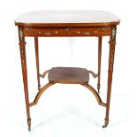 EDWARDIAN SATINWOOD AND PAINTED TABLE