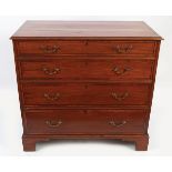 GEORGE III PERIOD MAHOGANY CROSSBANDED CHEST