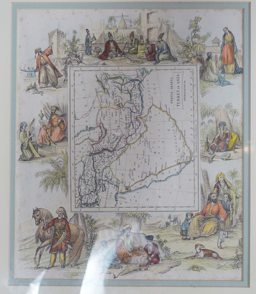 FOUR 19TH-CENTURY ILLUMINATED ORIENTAL MAPS - Image 3 of 4